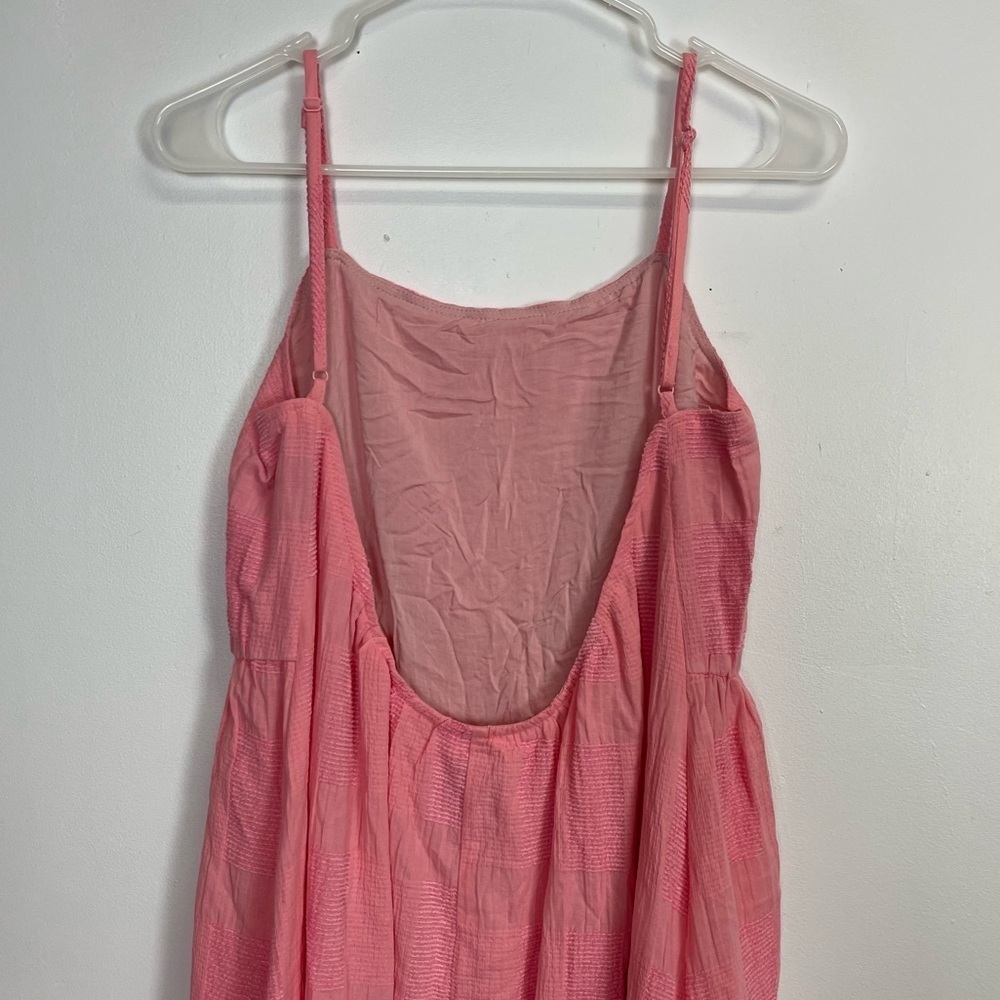 Frnch Maxi Dress Womens Medium Pink Sleeveless Cotton Blend Scoop Back NWT NEW - Picture 4 of 10